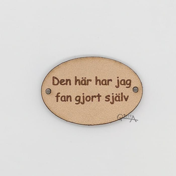 Lädermärke Den här har jag...